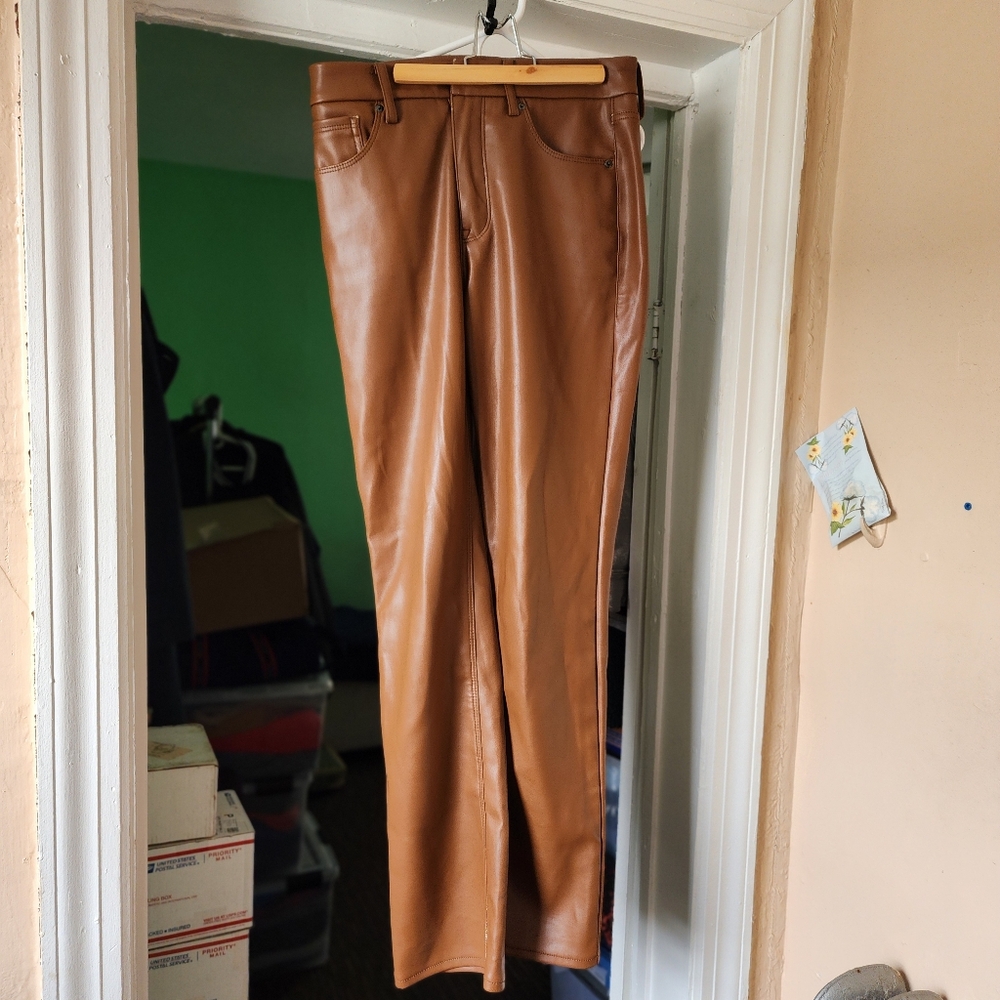 Good American Caramel Wide-Leg Pants
